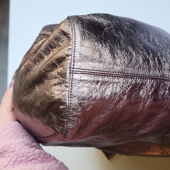 Jimmy Choo Large Metallic Shoulder / Hobo Bag - Picture 8 of 17